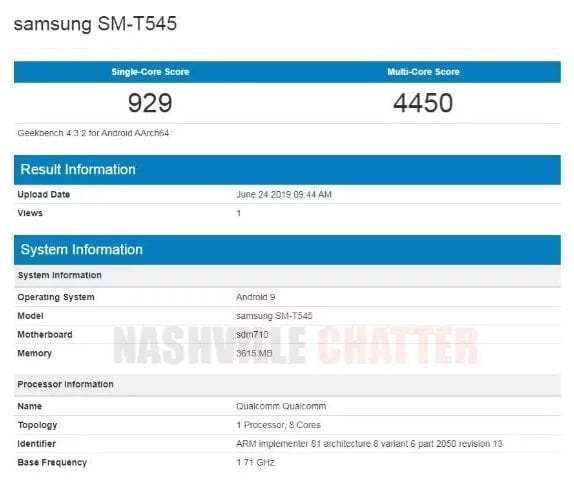Tablet Samsunga ze Snapdragonem 710