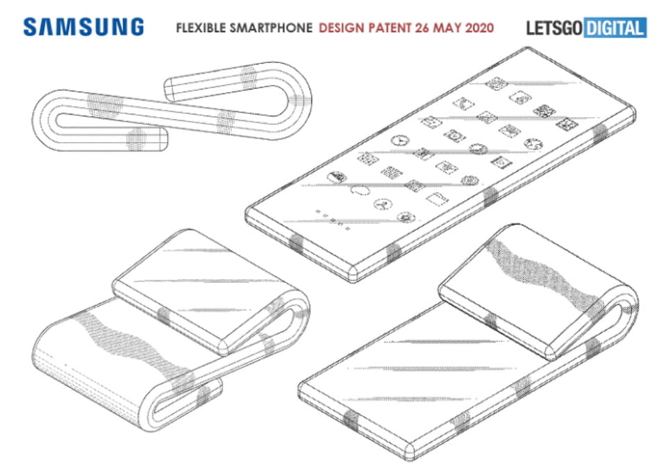 składany Samsung patent
