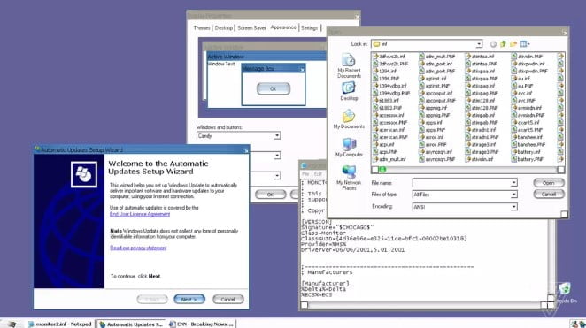 Windows XP interfejs