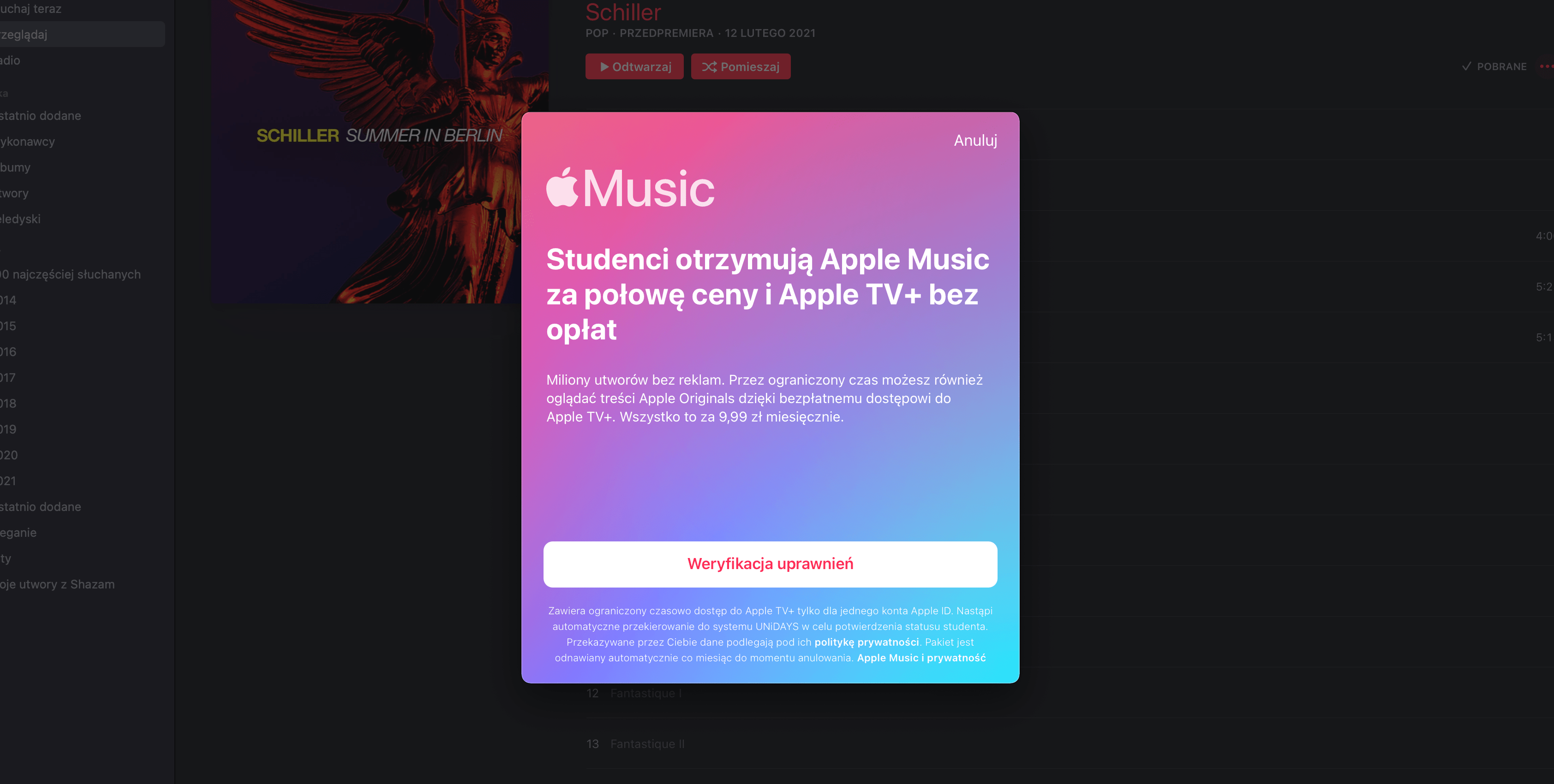 Apple Music promocja